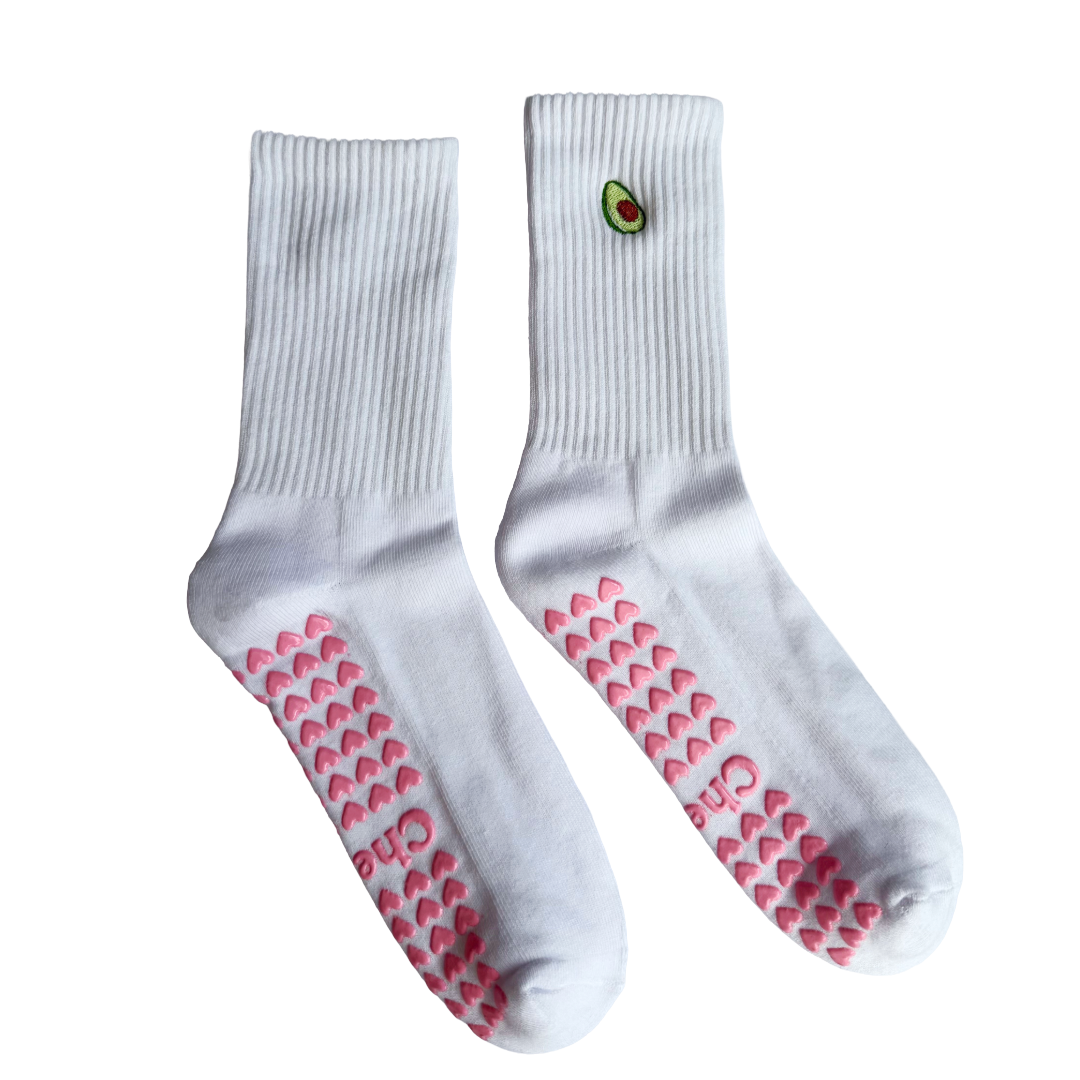 The Avocado Pilates Grip Socks