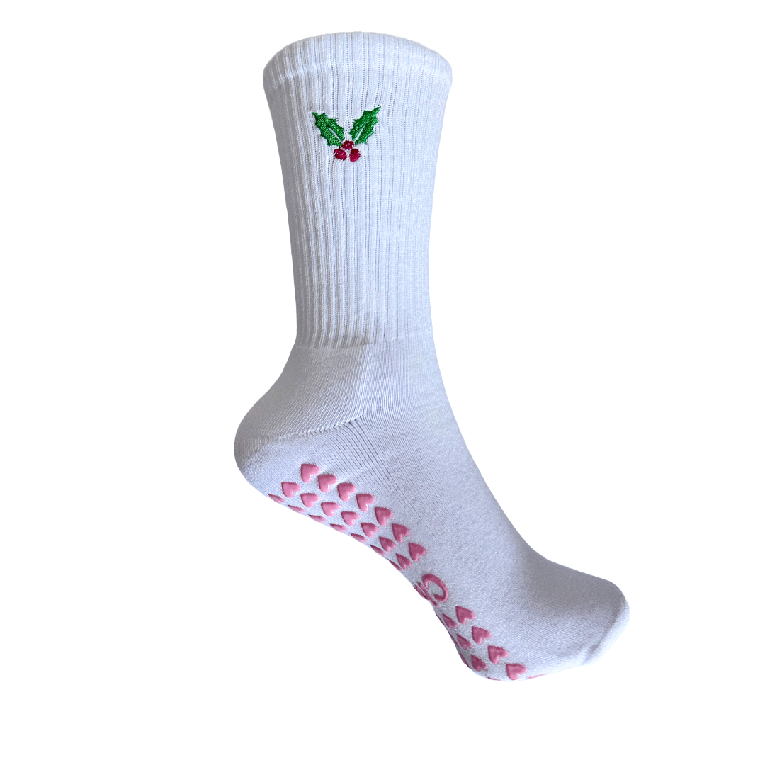 The Mistletoe Pilates Grip Socks