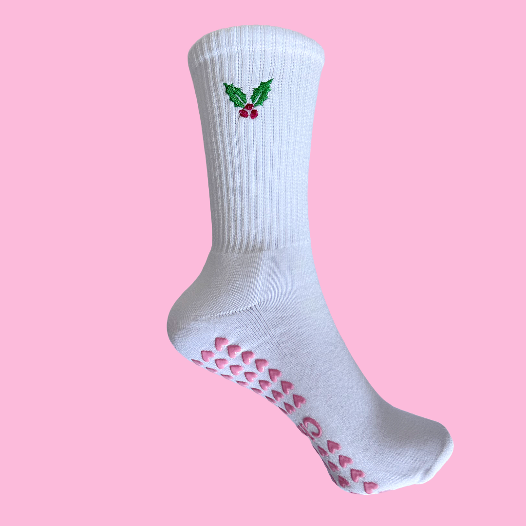 The Mistletoe Pilates Grip Socks