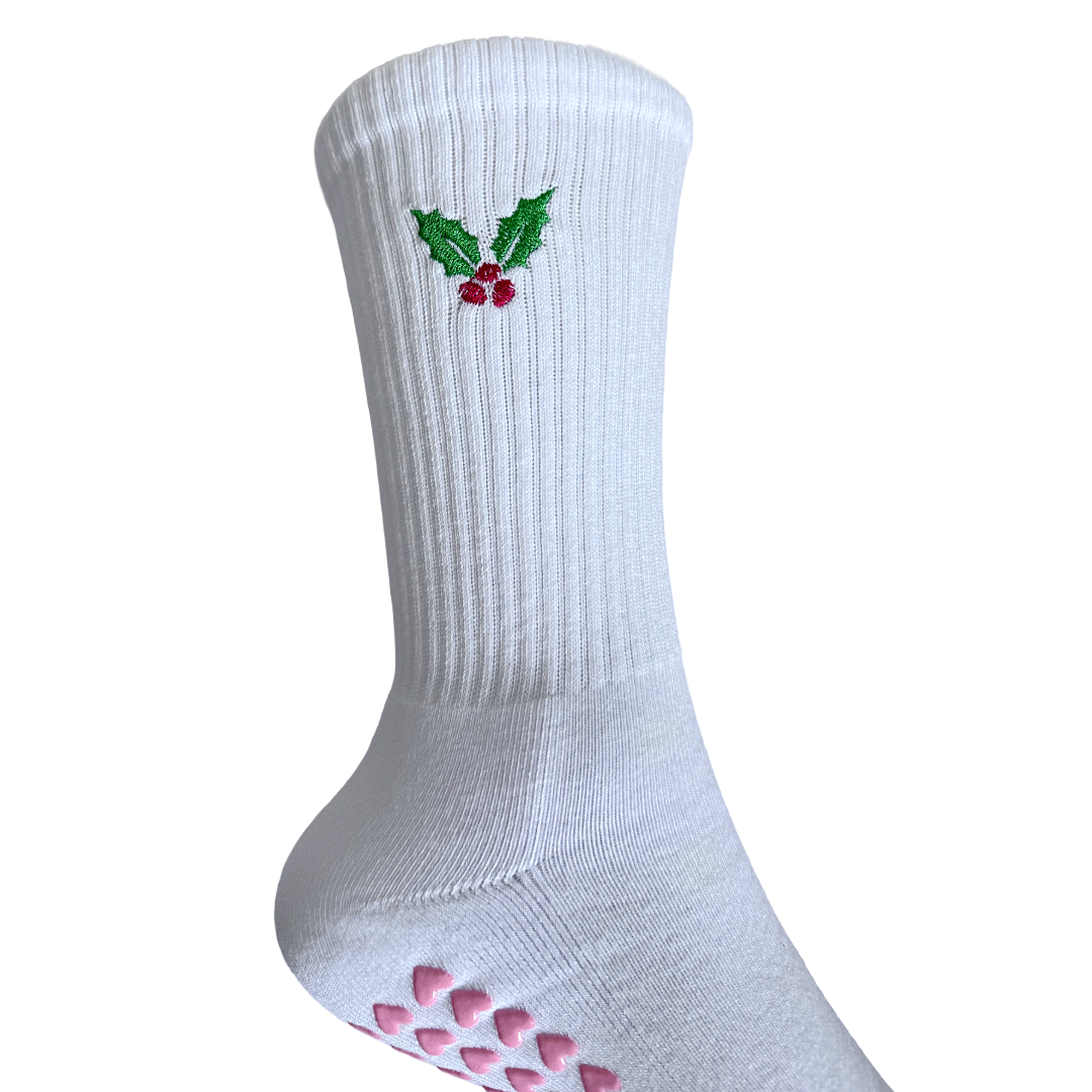 The Mistletoe Pilates Grip Socks