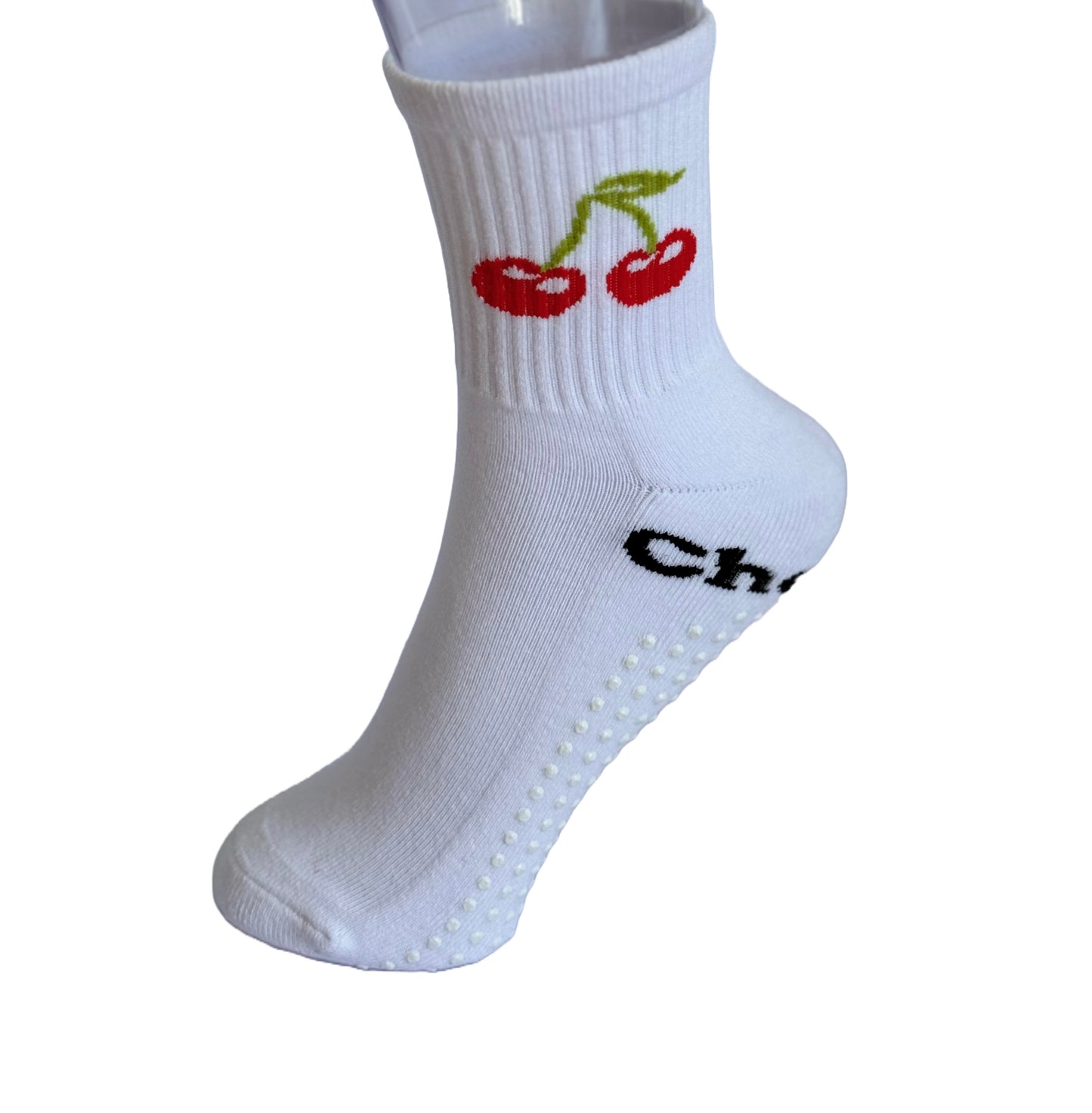 The Cherry Pilates Grip Socks