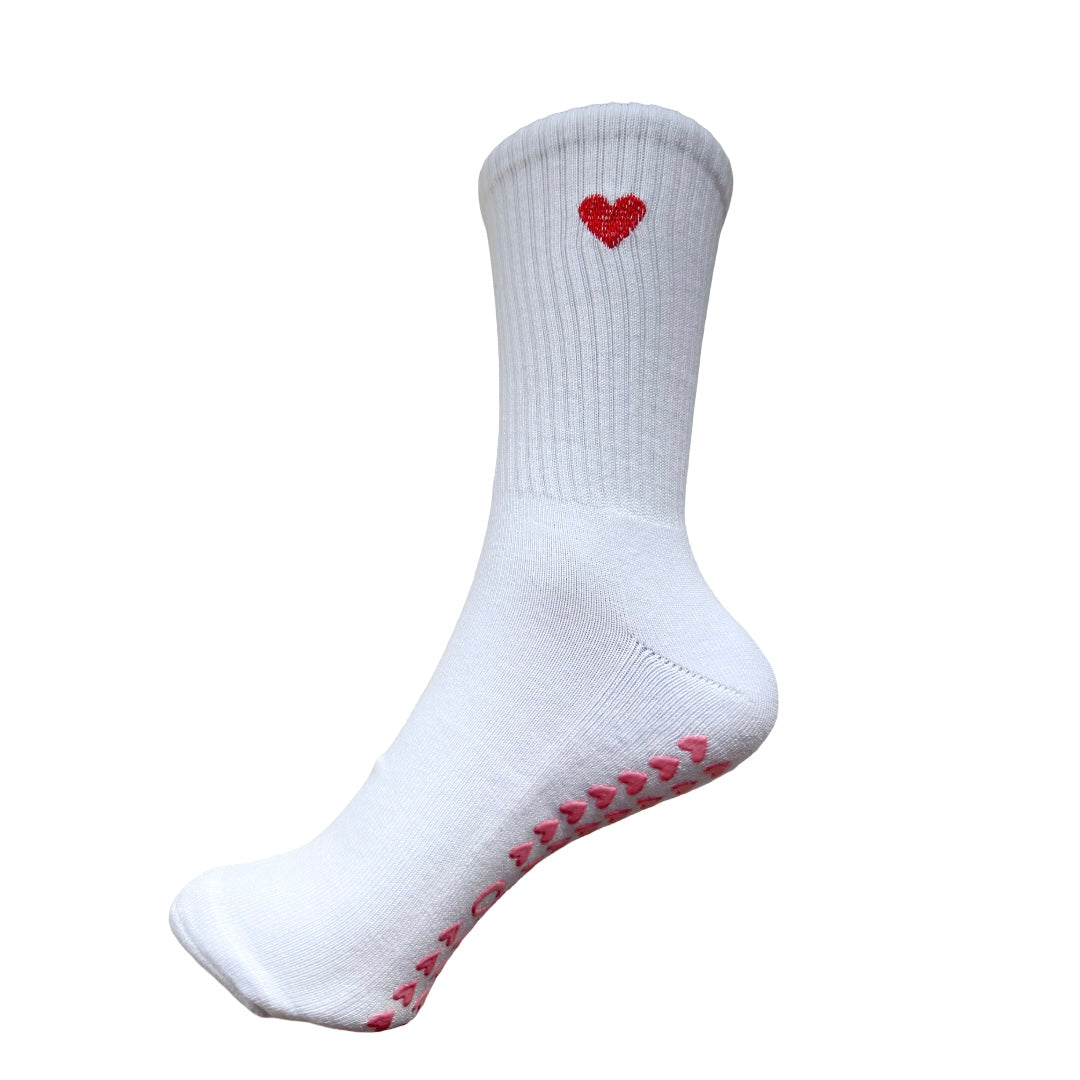 The Love Heart Pilates Grip Socks