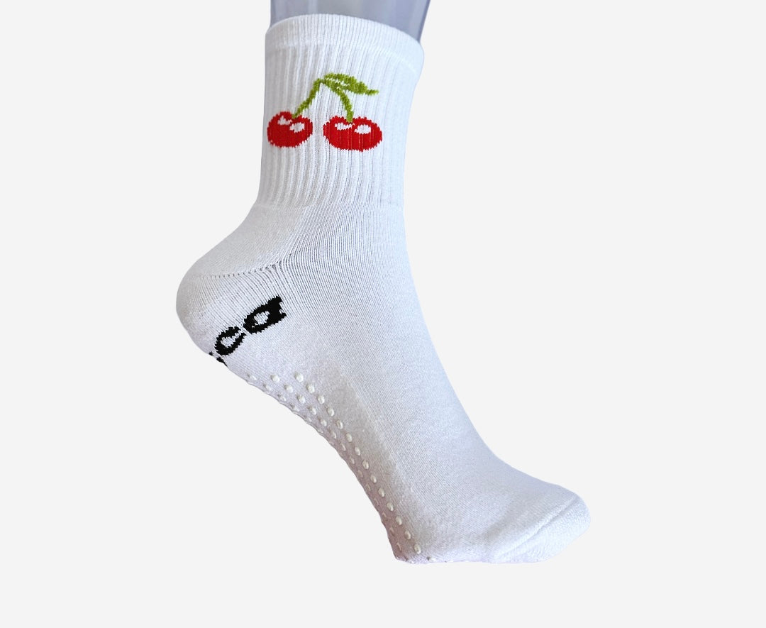 The Cherry Pilates Grip Socks