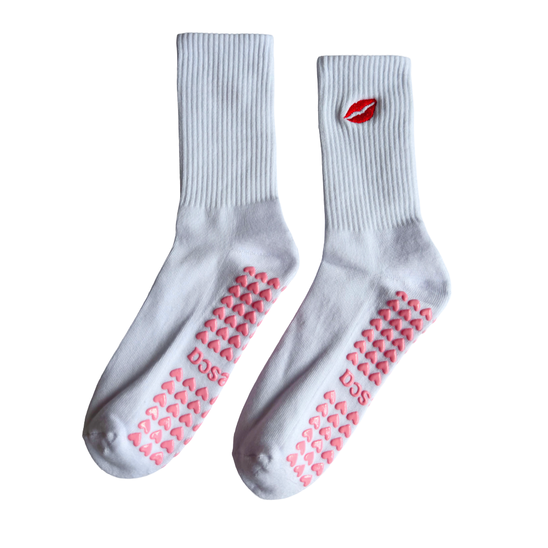 The Kiss Pilates Grip Socks
