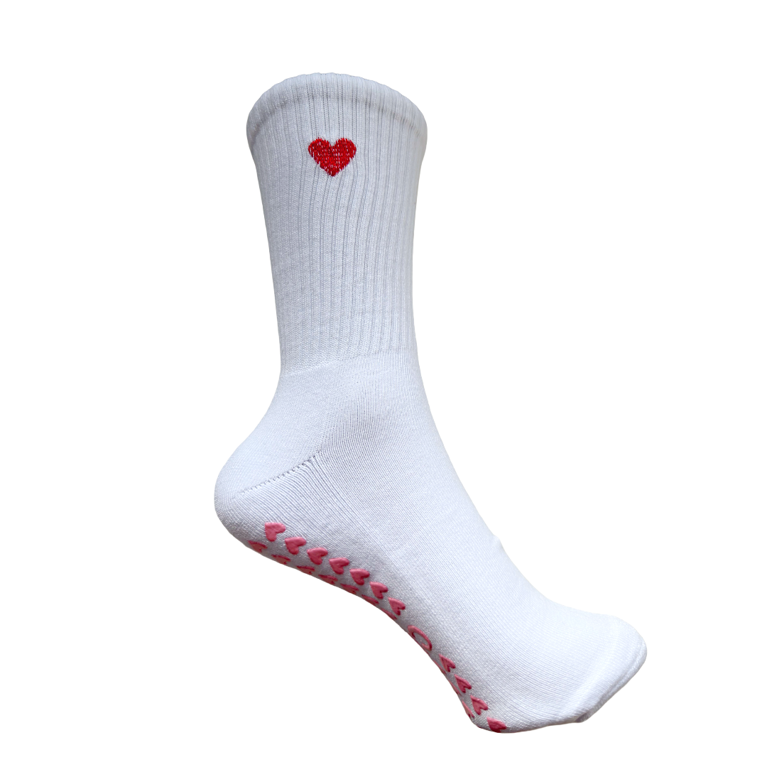 The Love Heart Pilates Grip Socks